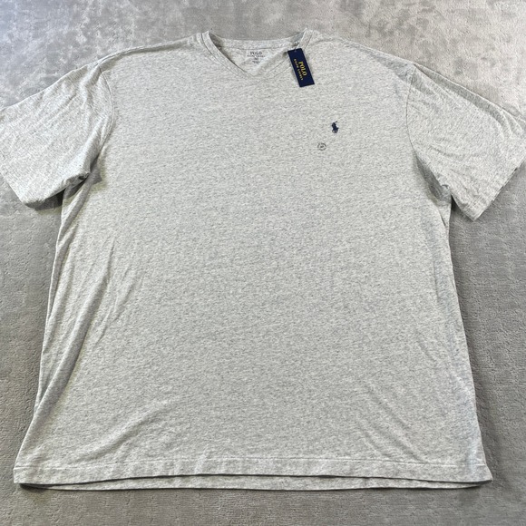 Polo Ralph Lauren Other - Polo Ralph Lauren T Shirt Mens 2LT Tall Gray Heather V Neck Preppy Casual